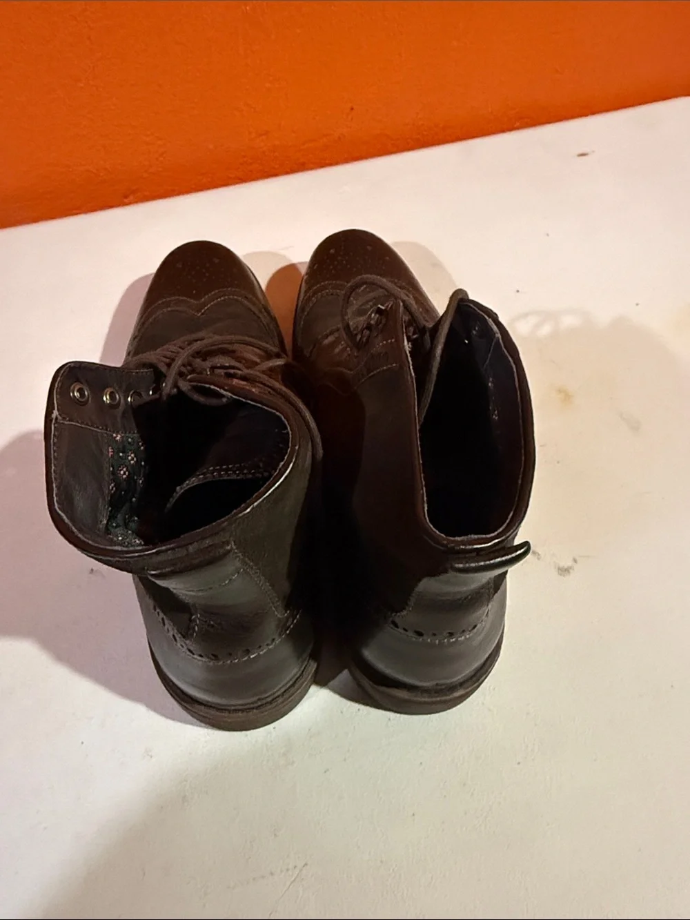 Men's Dark Brown Leather Wingtip Chukka Boots - Lace-Up